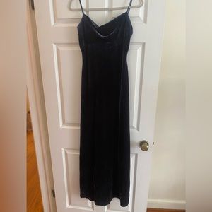 Jenny Yoo Sammi Navy Blue Velvet Gown